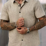 Varel | Camicia leggera a maniche corte in misto lino