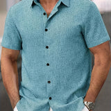 Varel | Camicia leggera a maniche corte in misto lino