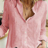Blusa Femminile Sottile – Con Ricami, Adatta per Lavoro e Uso Quotidiano