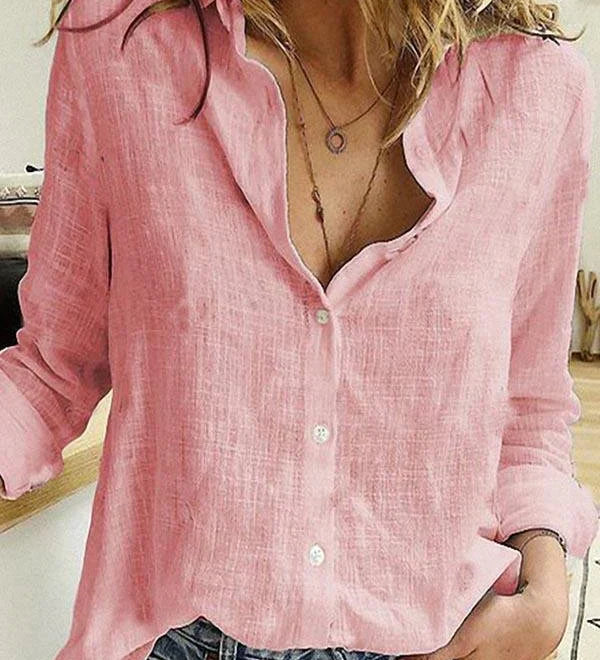 Blusa Femminile Sottile – Con Ricami, Adatta per Lavoro e Uso Quotidiano