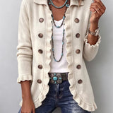 Rachele™ | Cardigan in maglia con volant