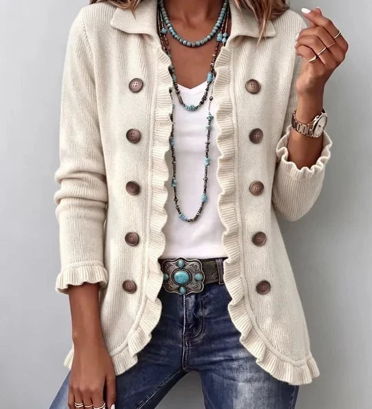 Cinzia™ | Giacca con broderie floreali e volant