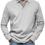 Varel | Camicia Poloshirt Casual a Maniche Lunghe
