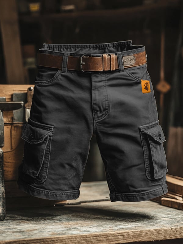 Varel | Pantaloncini cargo rétro multitasche da uomo