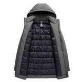 Parka con cappuccio di media lunghezza da uomo – Caldo cappotto invernale