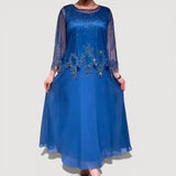 Abito Midi Scollo V per Donne – Adatto per Occasioni Festive e Uso Quotidiano
