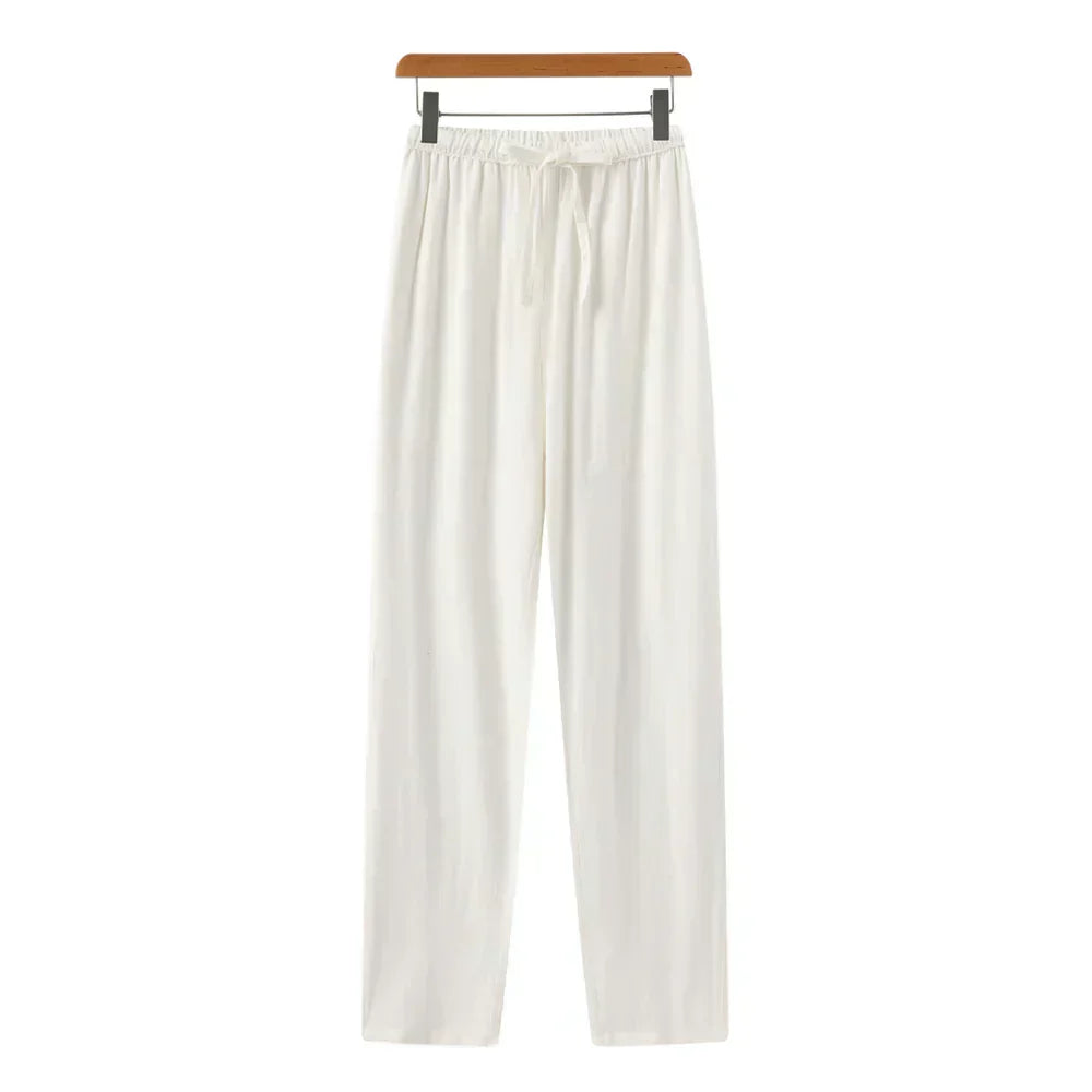 Varel | Pantaloni slim in lino