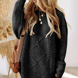 Donna - Vestito in maglia a cavi - Oversize