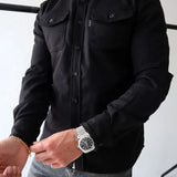 Camicia da uomo con bottoni eleganti e di qualità