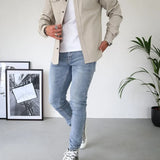 Camicia da uomo con bottoni eleganti e di qualità
