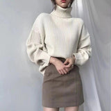 Varel | Pullover di lusso con collo alto e maniche a palloncino