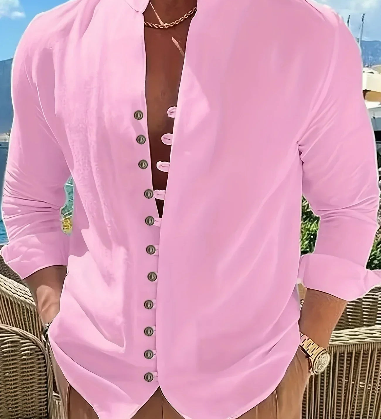 Varel | Camicia leggera in cotone a maniche lunghe