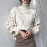 Varel | Pullover di lusso con collo alto e maniche a palloncino