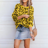 Donna - Maglione casual con moderna stampa animalier