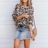 Donna - Maglione casual con moderna stampa animalier