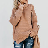 Donna - Maglione a collo alto - Maglia accogliente
