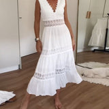 Abito A-line da Donna – Con Scollatura a V, Adatto per Occasioni Festive