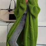 Cardigan aperto oversize da donna – Maglia lunga e comoda
