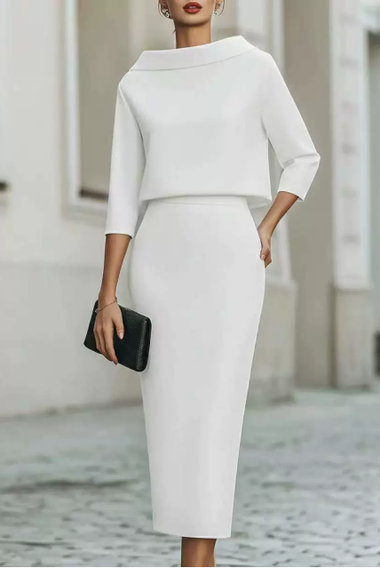 Abito Midi Scollo V – Adatto per Occasioni Casual e Festive