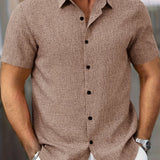 Varel | Camicia leggera a maniche corte in misto lino