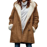 Donna - Giacca in pile - Stile invernale con cappuccio