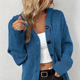 Donna - Cardigan con cappuccio - Maglia calda moderna