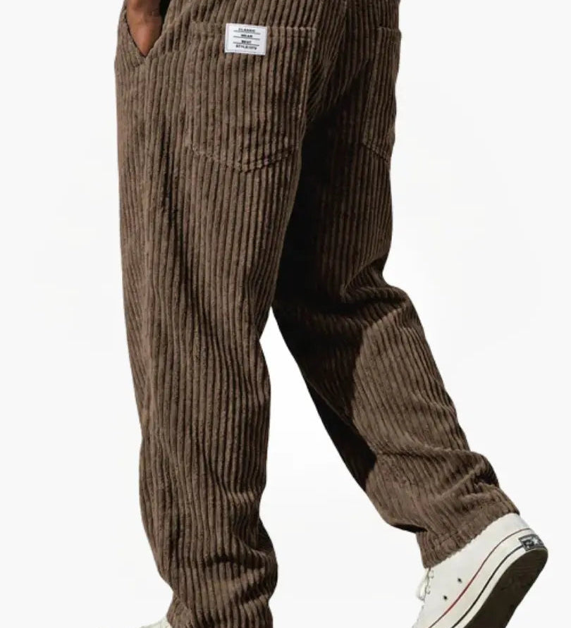 Varel | Pantaloni da uomo in velluto a coste con vita elasticizzata