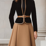 Set Dames Scolpito – Blazer e Gonna Midi A-Line per Lavoro e Uso Quotidiano
