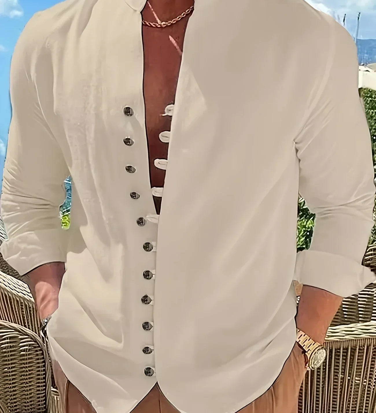 Varel | Camicia leggera in cotone a maniche lunghe