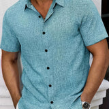Varel | Camicia leggera a maniche corte in misto lino