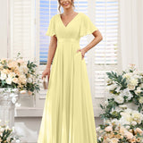 Abito da damigella d'onore a trapezio da donna – Elegante e formale, perfetto per matrimoni e feste