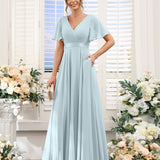 Abito da damigella d'onore a trapezio da donna – Elegante e formale, perfetto per matrimoni e feste