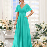 Abito da damigella d'onore a trapezio da donna – Elegante e formale, perfetto per matrimoni e feste