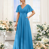 Abito da damigella d'onore a trapezio da donna – Elegante e formale, perfetto per matrimoni e feste