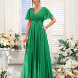 Abito da damigella d'onore a trapezio da donna – Elegante e formale, perfetto per matrimoni e feste
