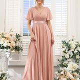 Abito da damigella d'onore a trapezio da donna – Elegante e formale, perfetto per matrimoni e feste