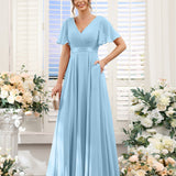 Abito da damigella d'onore a trapezio da donna – Elegante e formale, perfetto per matrimoni e feste