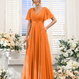 Abito da damigella d'onore a trapezio da donna – Elegante e formale, perfetto per matrimoni e feste
