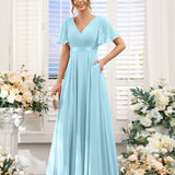 Abito da damigella d'onore a trapezio da donna – Elegante e formale, perfetto per matrimoni e feste