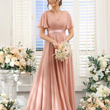 Abito da damigella d'onore a trapezio da donna – Elegante e formale, perfetto per matrimoni e feste