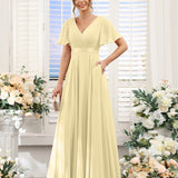 Abito da damigella d'onore a trapezio da donna – Elegante e formale, perfetto per matrimoni e feste