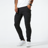 Jeans cargo elasticizzati da uomo – Pantaloni in denim casual slim fit