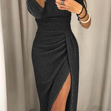 Abito A-line da Donna – Con Spacco, Adatto per Uso Serale