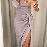 Abito A-line da Donna – Con Spacco, Adatto per Uso Serale