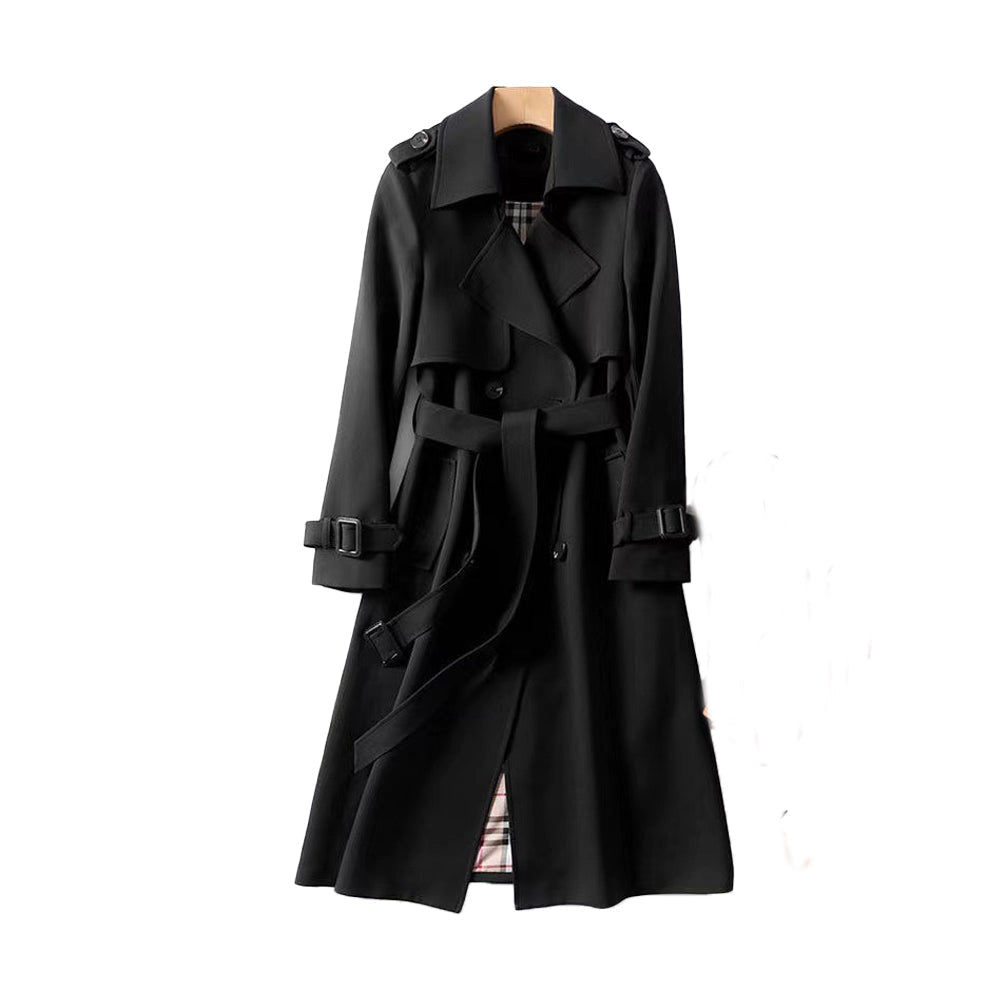 Trench Coat Femminile Sagomato – Con Cintura, Adatto per Primavera e Autunno