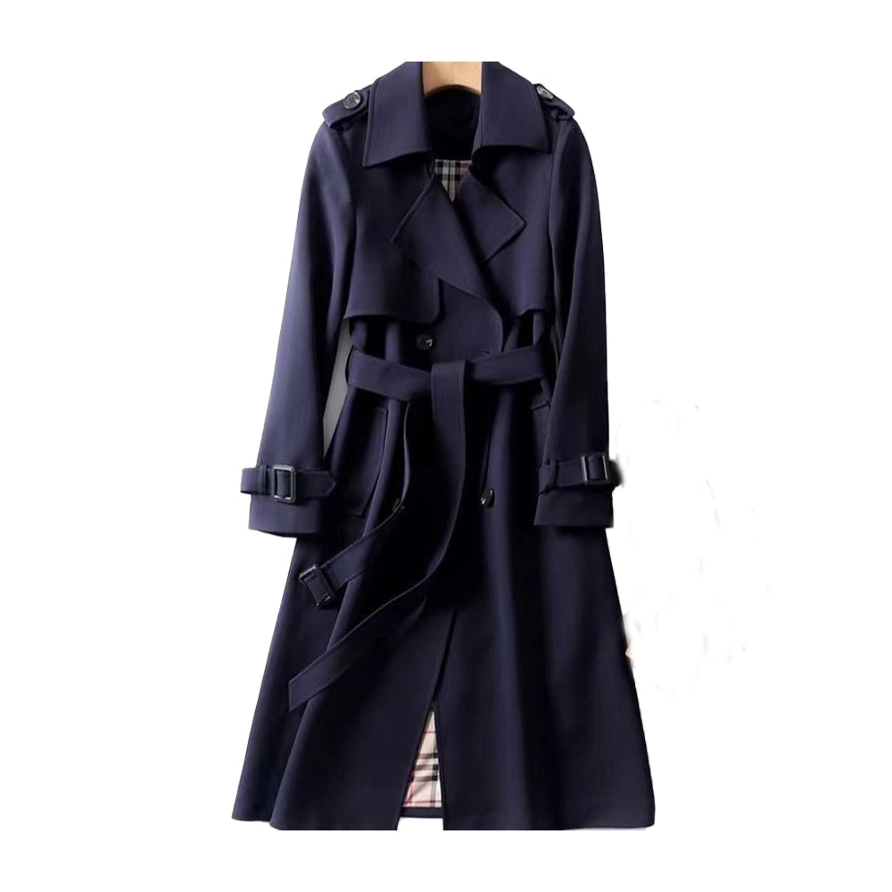 Trench Coat Femminile Sagomato – Con Cintura, Adatto per Primavera e Autunno