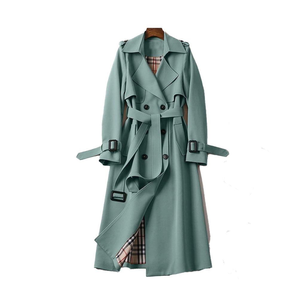 Trench Coat Femminile Sagomato – Con Cintura, Adatto per Primavera e Autunno
