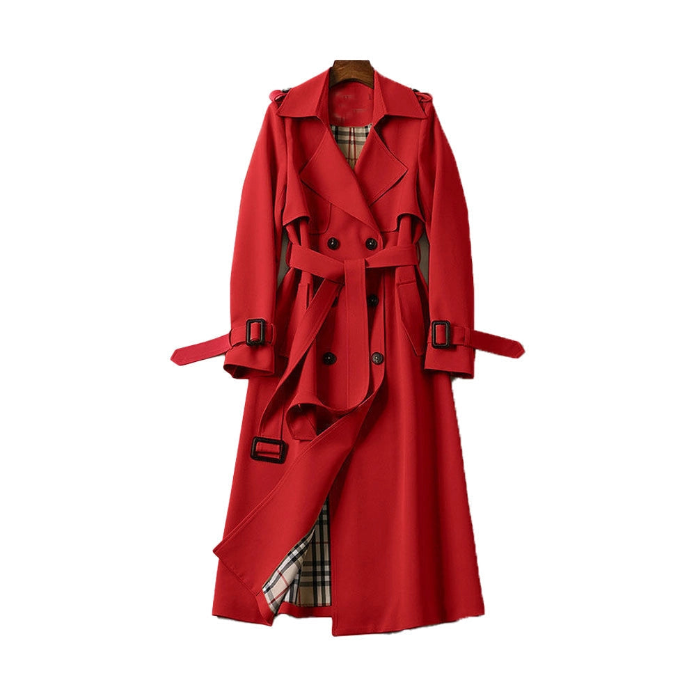 Trench Coat Femminile Sagomato – Con Cintura, Adatto per Primavera e Autunno