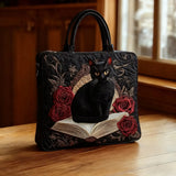 Borsa trapuntata artigianale – Gatto Nero sui Libri