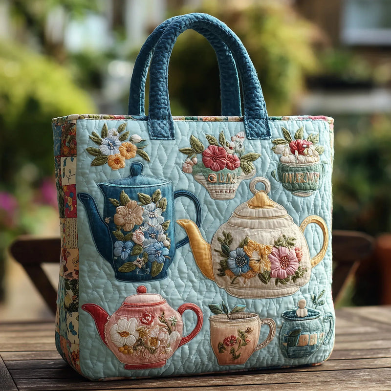 Borsa trapuntata - Motivo Floreale